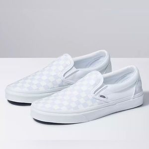 NWOT. Men’s/Women’s Vans Checkerboard Slip-Ons. Size M11 / W12.5. Mint condition